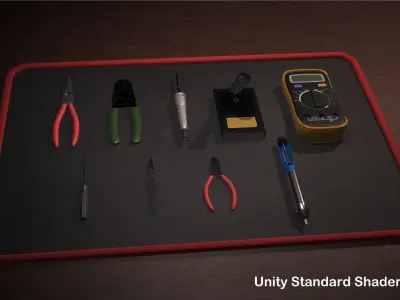 Game Ready Soldering Tools Pack Low-poly 3D model