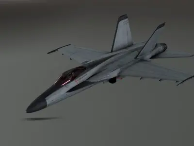 YF Cobra fighter jet Low-poly 3D model