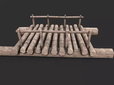Medieval Environment Props 13 Rafts Pack Low-poly 3D model