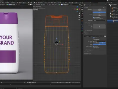 Product Cosmetic Bottle Lotion 3D model