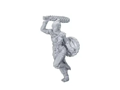 Amazon Warrior girl 1 3D print model