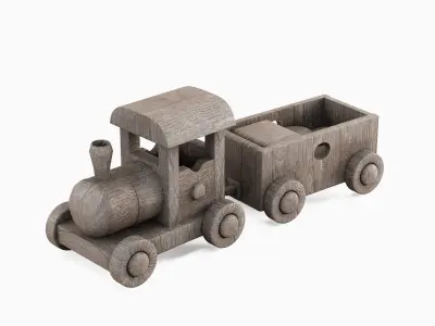 Wooden Toy Train 03 3D model