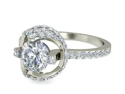 Engagement Ring 3D print model 57