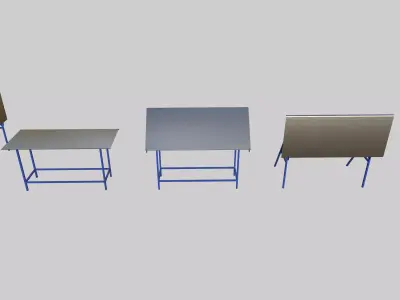 Sheet Metal Support Stand Low-poly 3D model