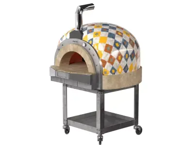 Pizza oven Low-poly 3D model