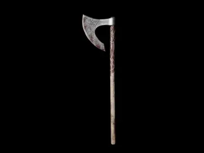 Viking Axe Pack-3 Low-poly 3D model