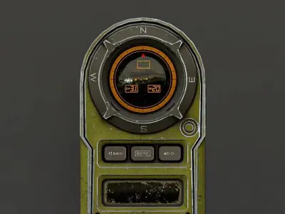 Cyberpunk GPS Tracker - Low Poly Free 3D model
