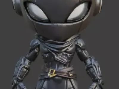 Aesthetic Heavy Combat Chibi 3D Model Low-poly 3D model purchase