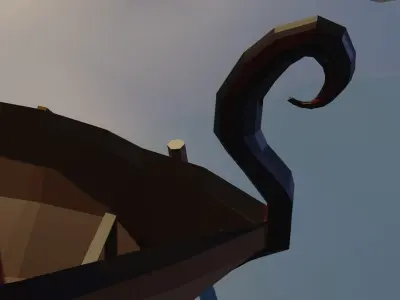 low poly ship viking Free low-poly 3D model