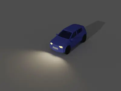 Low Poly Car SUV Low-poly 3D model
