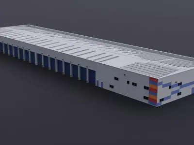 Warehouse 1 Low-poly 3D model