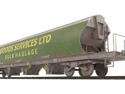 Grain hopper low poly Low-poly 3D model