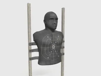 Shooting Maneken  Low-poly 3D model