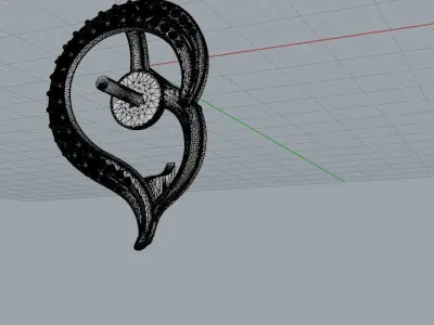 Orecchino modello C Free 3D model