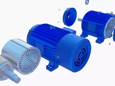 Electric motor 3D model purchase