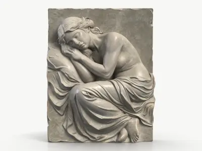 Basrelief Sleeping Woman 3D model