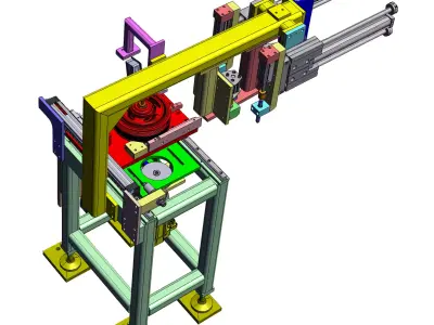 Automotive wheel rim processing machine 3D model