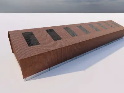 Warehouse-Warehouse Building 3D model 6