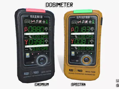 Dosimeter Cadmium and Spectra Low-poly 3D model