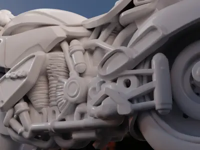 NovaBlade 3D Printable Futuristic Motorcycle Model 3D print model