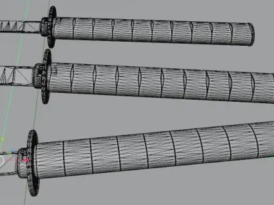 Katana Sword Used 3D model