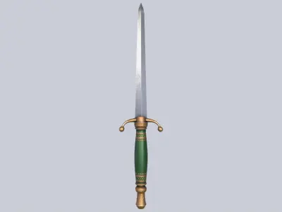 Dagger Low-poly 3D model 4