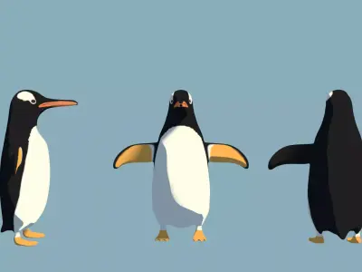 Penguin - NPR Free low-poly 3D model