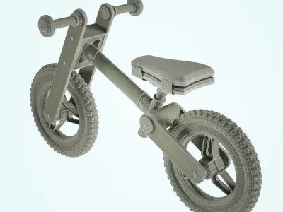 My First Go Balance Children Bike Red 3D model