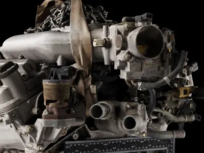 Scanned engine Honda v6 Honda j30 3D model