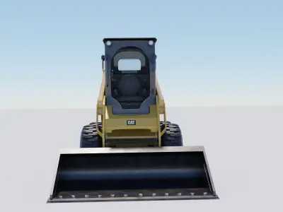 Skid Steer Loader Low-poly 3D model