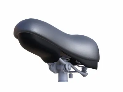 Bicycle Seat Low-poly 3D model 3