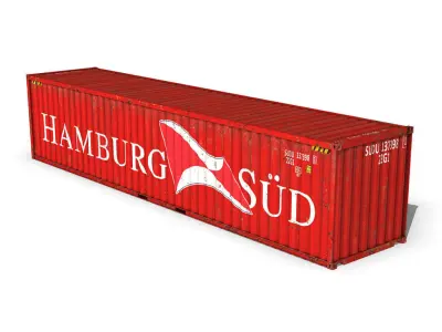 40ft Shipping Container - Hamburg Sued 3D model