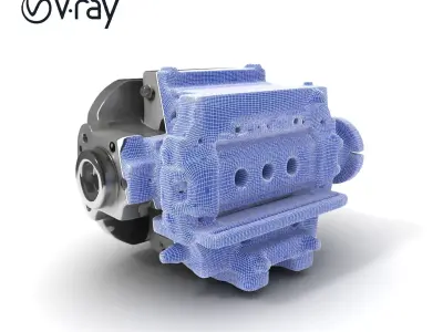 Industrial Mechanical Component Model Pack Low-poly 3D model