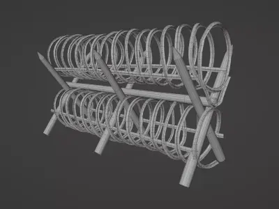 Barbed Wire Pack Low-poly 3D model