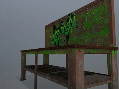 workbench Low-poly 3D model order