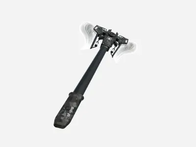 SciFi War Axe B09 Black Camo - Sci Fi Weapon Design Low-poly 3D model