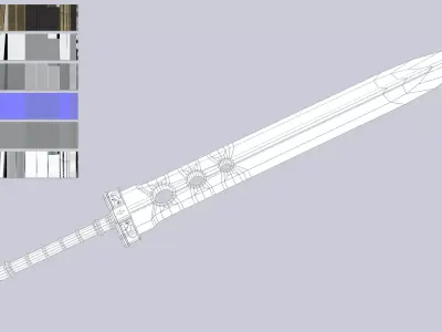 Greatsword Low-poly 3D model