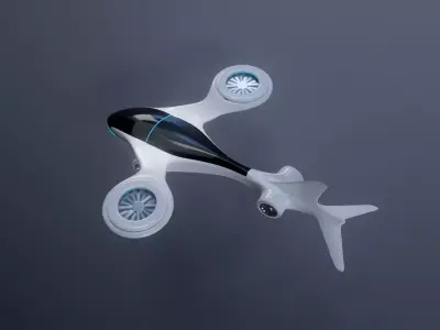 Futuristic Sci-Fi Drone 3D Model  3D model