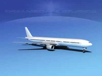 Boeing 777-300 Unmarked  3D model