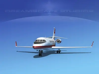 Dassault Falcon 2000 V02 3D model purchase