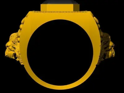 Men  lion ring 3dm file 3D print model