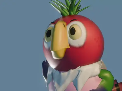 Parrot Kesha USSR Free low-poly 3D model
