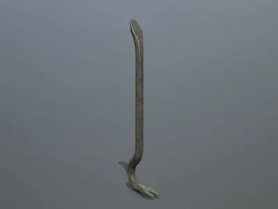 Crowbar hook Low-poly 3D model get