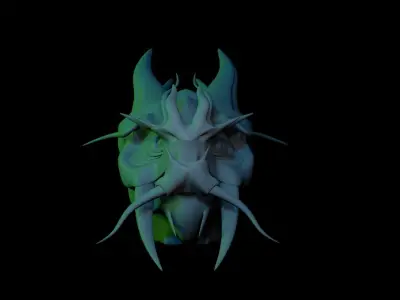 Dragon Head 3D model 2