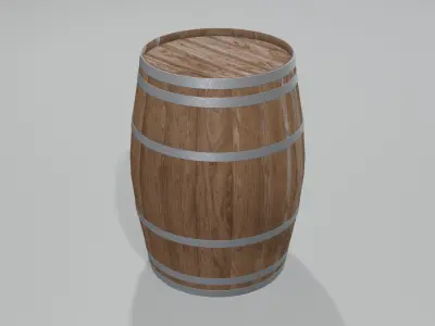 Medium Toasted Hogshell Barrel 3D model