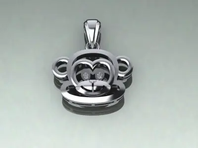 Monkeys pendant  3D print model