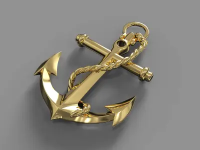 Anchor silver 3D model