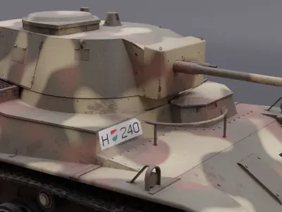 43M Toldi III Hungarian light tank 3D model