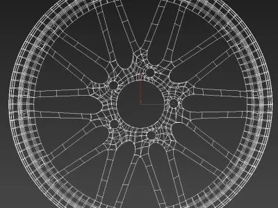 Car rim 5 Low-poly 3D model