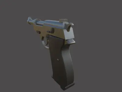 Pistol High Poly 4 Free low-poly 3D model